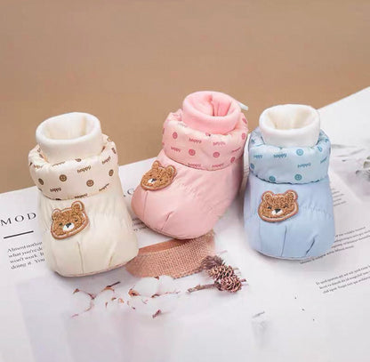 Baby Winter Booties – Warm Plush Soft Sole First Walker Shoes (0–12 Months)