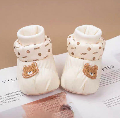 Baby Winter Booties – Warm Plush Soft Sole First Walker Shoes (0–12 Months)