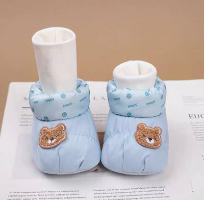 Baby Winter Booties – Warm Plush Soft Sole First Walker Shoes (0–12 Months)